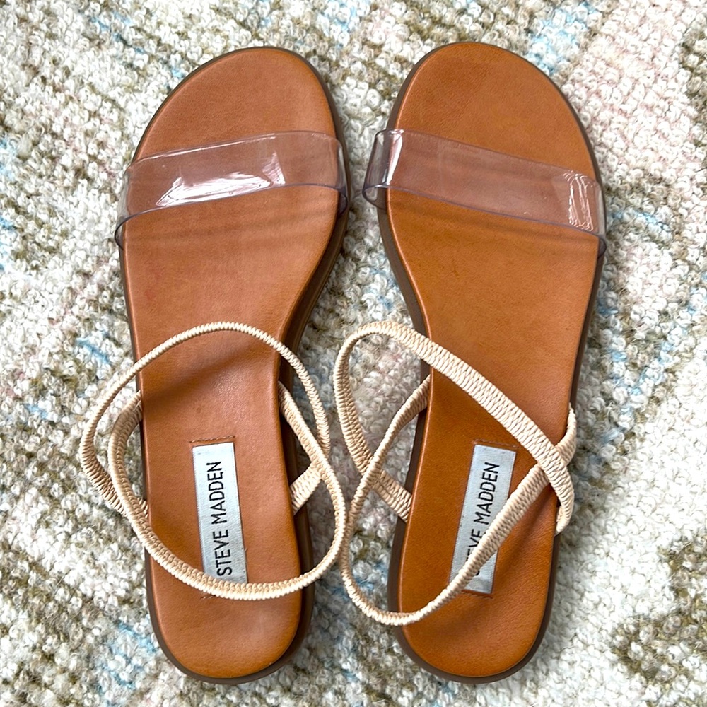 Steve Madden Clear Strap Sandal - excellent condition